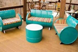 Kursi sofa dari drum bekas