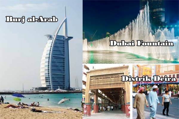Burj al-Arab-Dubai Fountain-Distrik Deira
